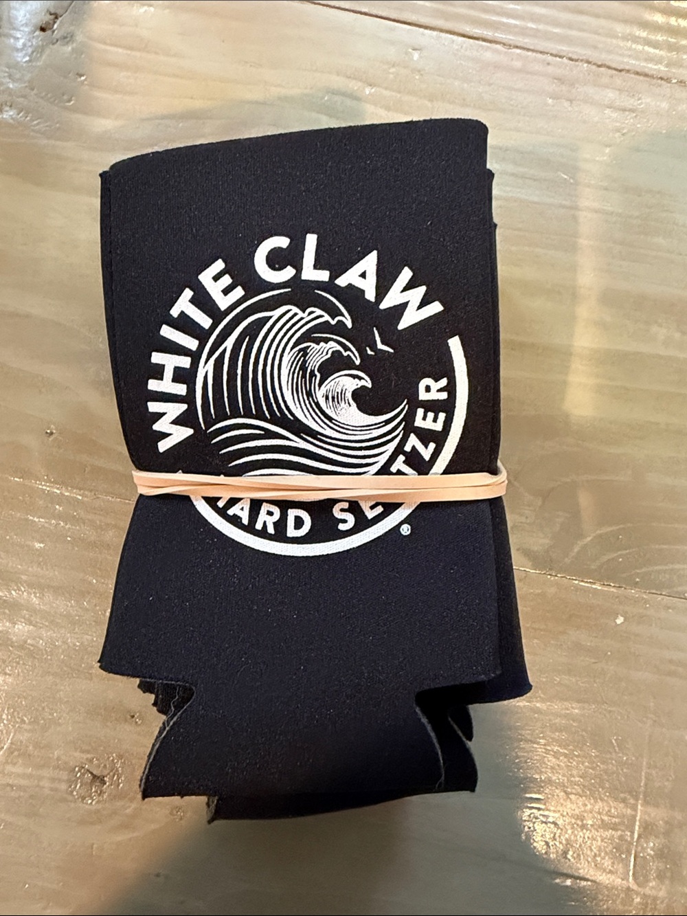 White Claw Black Neoprene Can Cooler - Branded Drink Insulator (Set of 5)